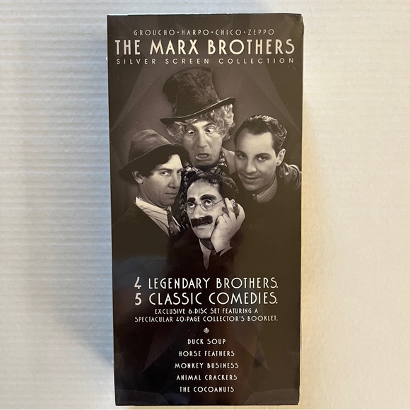 NWT Marx Brothers SilverScreen Collection DVD 6-Disc BoxSet Collector's Booklet - Picture 1 of 4